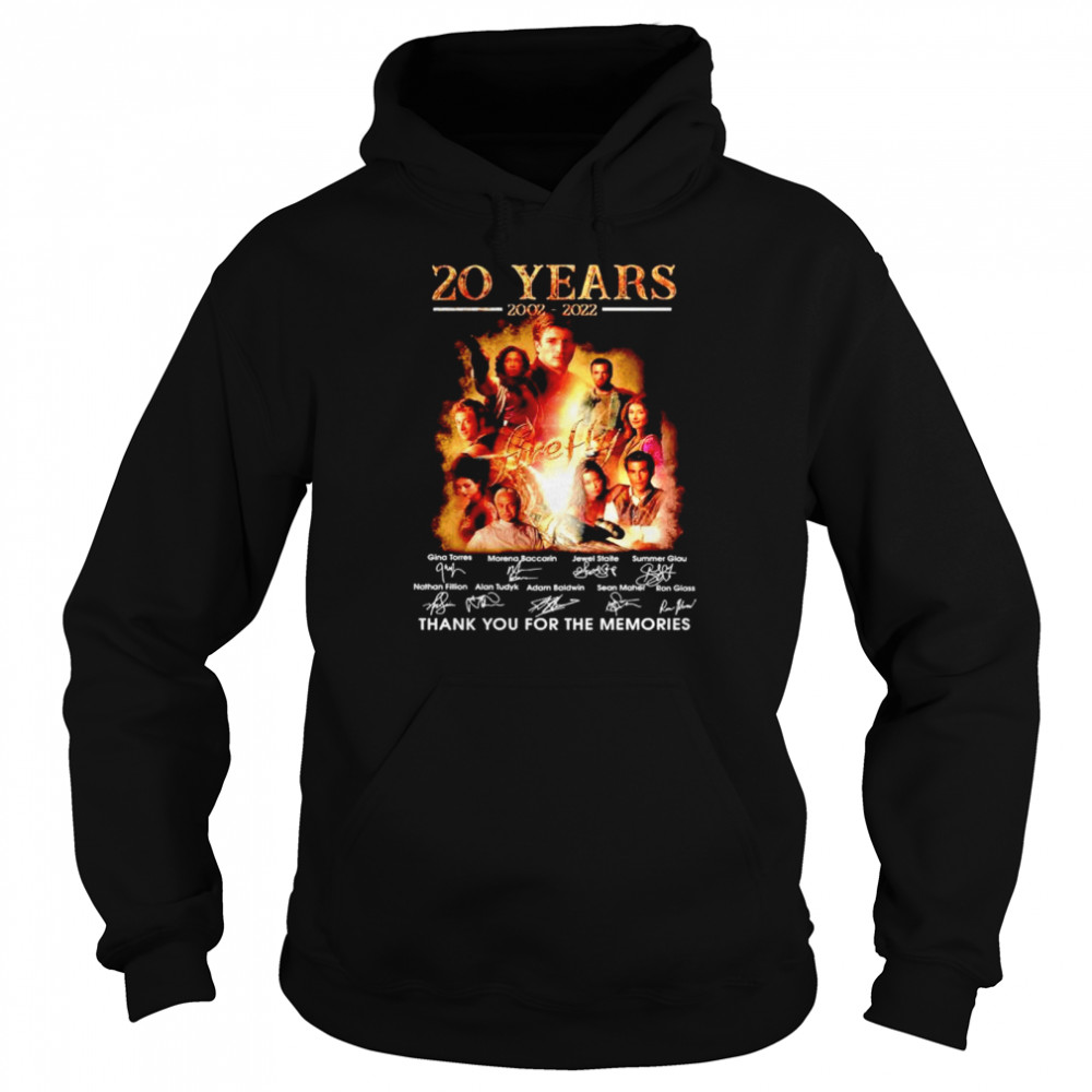 20 Years 2002 2022 Firefly Thank You For The Memories Shirt 4 » Cool Gifts for You - Mfamilygift 20 Years 2002 2022 Firefly Thank You For The Memories Shirt 4