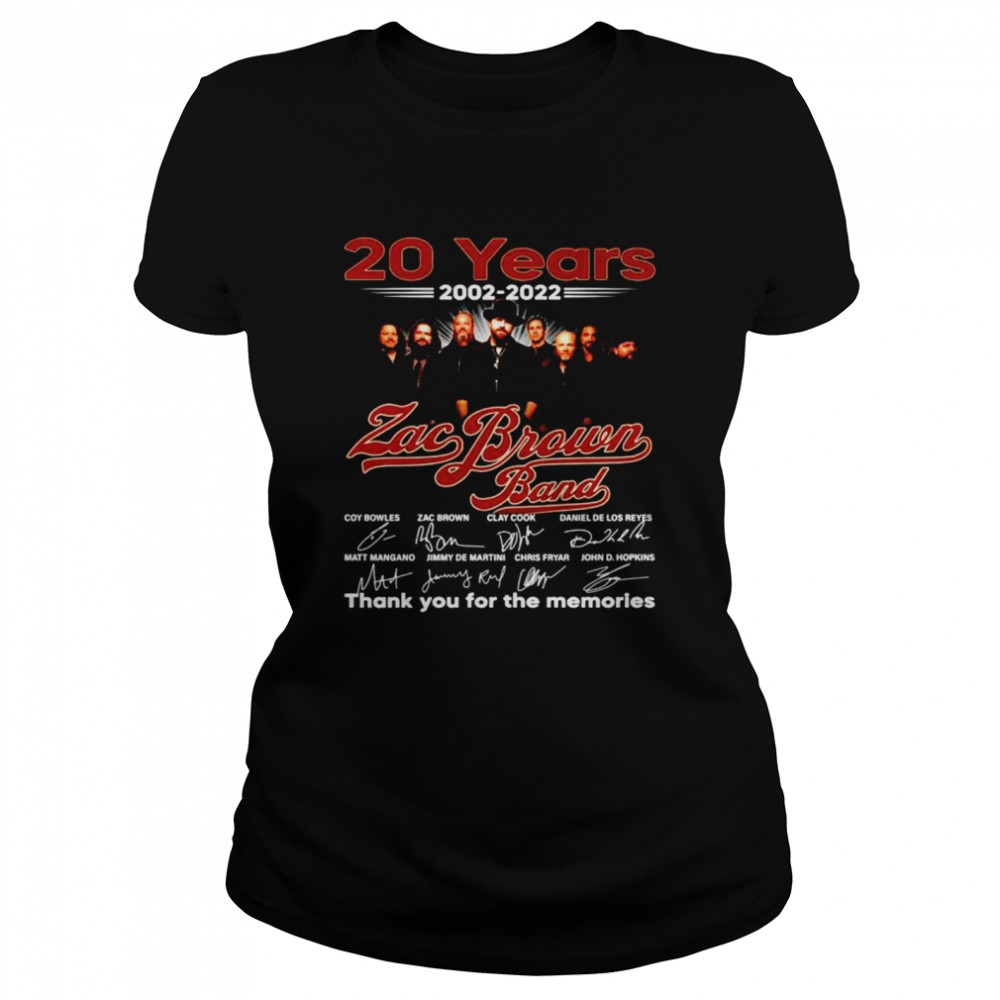 20 Years 2002 2022 Zac Brown Thank You For The Memories Shirt 1 » Cool Gifts for You - Mfamilygift 20 Years 2002 2022 Zac Brown Thank You For The Memories Shirt 1