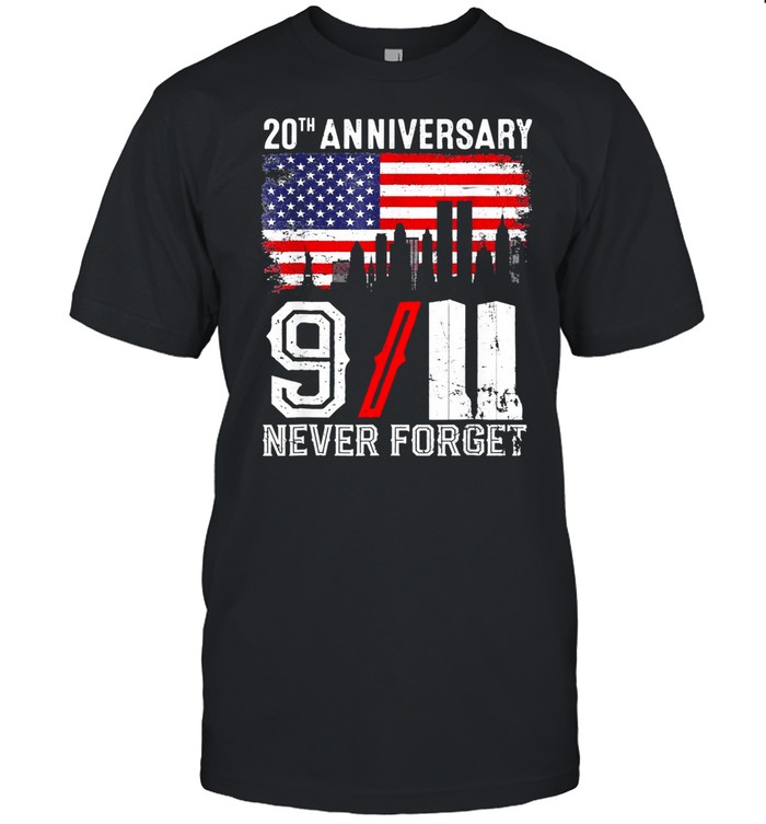 20 Years Anniversary 9_11 Never Forget National Day Shirt