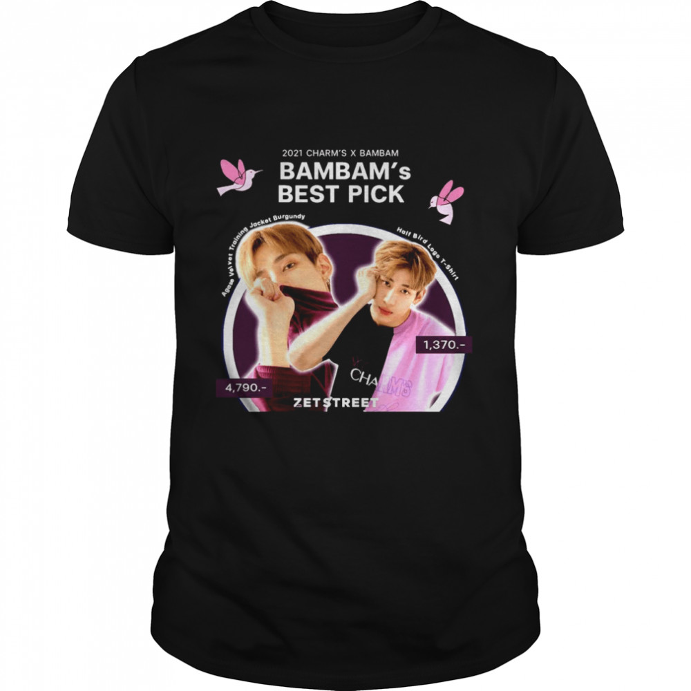 2021 Charms X Bambam Bambams Best Pick Agase Velvet Training Jacket Burgundy T-Shirt