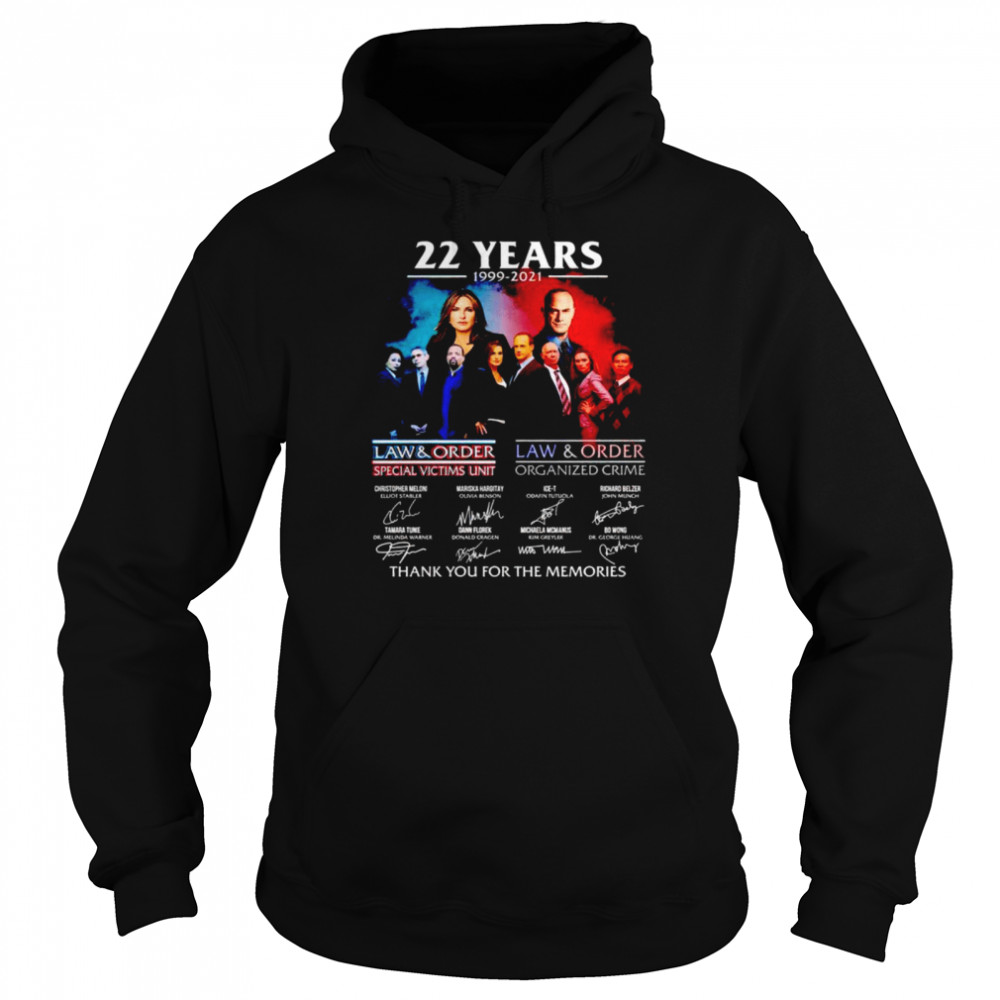22 Years 1999 2021 Law And Order Special Victims Unit Signatures Thank You For The Memories Nice Shirt 4 » Cool Gifts for You - Mfamilygift 22 Years 1999 2021 Law And Order Special Victims Unit Signatures Thank You For The Memories Nice Shirt 4