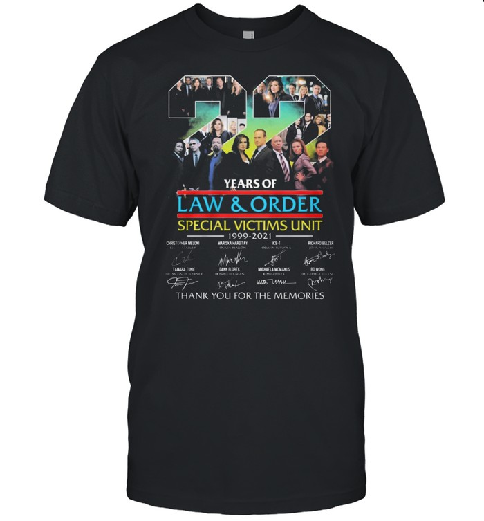 22 Years Of Law And Order Special Victims Unit 1999-2021 Thank You For The Memories Signatures Shirt 22 Years Of Law And Order Special Victims Unit 1999-2021 Thank You For The Memories Signatures Shirt