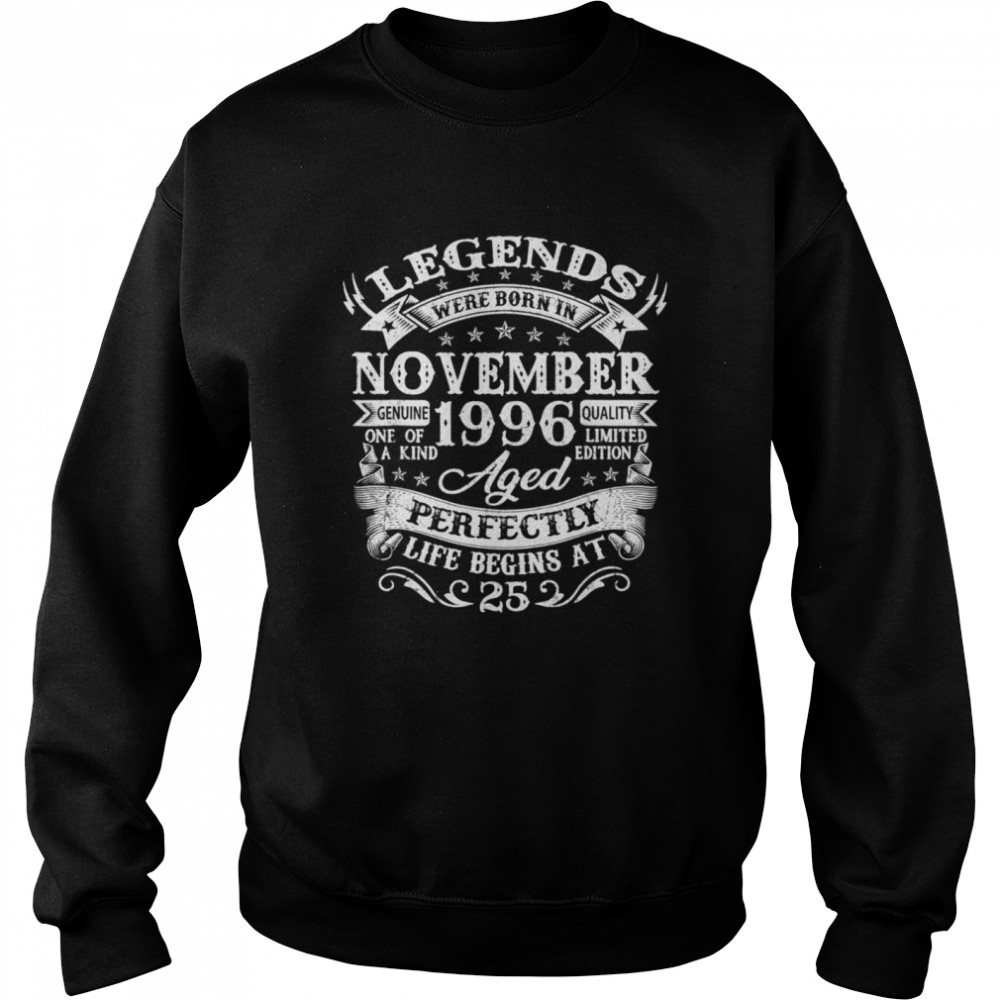 25Th Birthday Decoration Legends Were Born In November 1996 Shirt 3 » Cool Gifts for You - Mfamilygift 25Th Birthday Decoration Legends Were Born In November 1996 Shirt 3