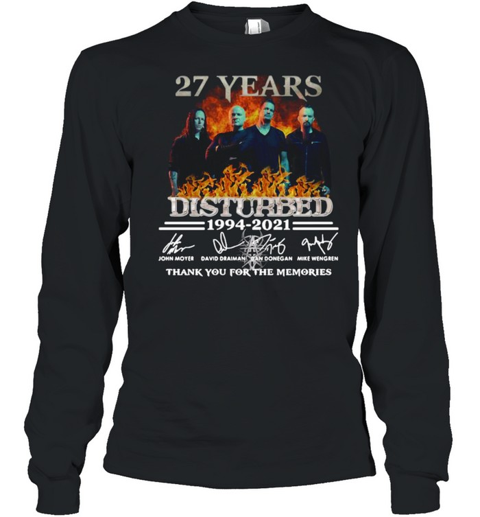 27 Years Disturbed 1994-2021 Thank You For The Memories Signatures Shirt 2 » Cool Gifts for You - Mfamilygift 27 Years Disturbed 1994-2021 Thank You For The Memories Signatures Shirt 2