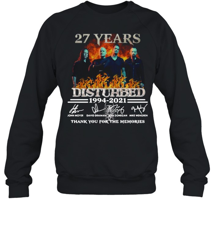 27 Years Disturbed 1994-2021 Thank You For The Memories Signatures Shirt 3 » Cool Gifts for You - Mfamilygift 27 Years Disturbed 1994-2021 Thank You For The Memories Signatures Shirt 3