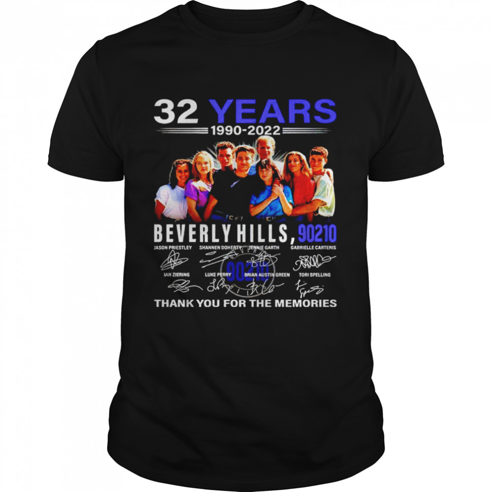32 Years 1990 2022 Beverly Hills 90210 Signatures Thank You For The Memories Shirt