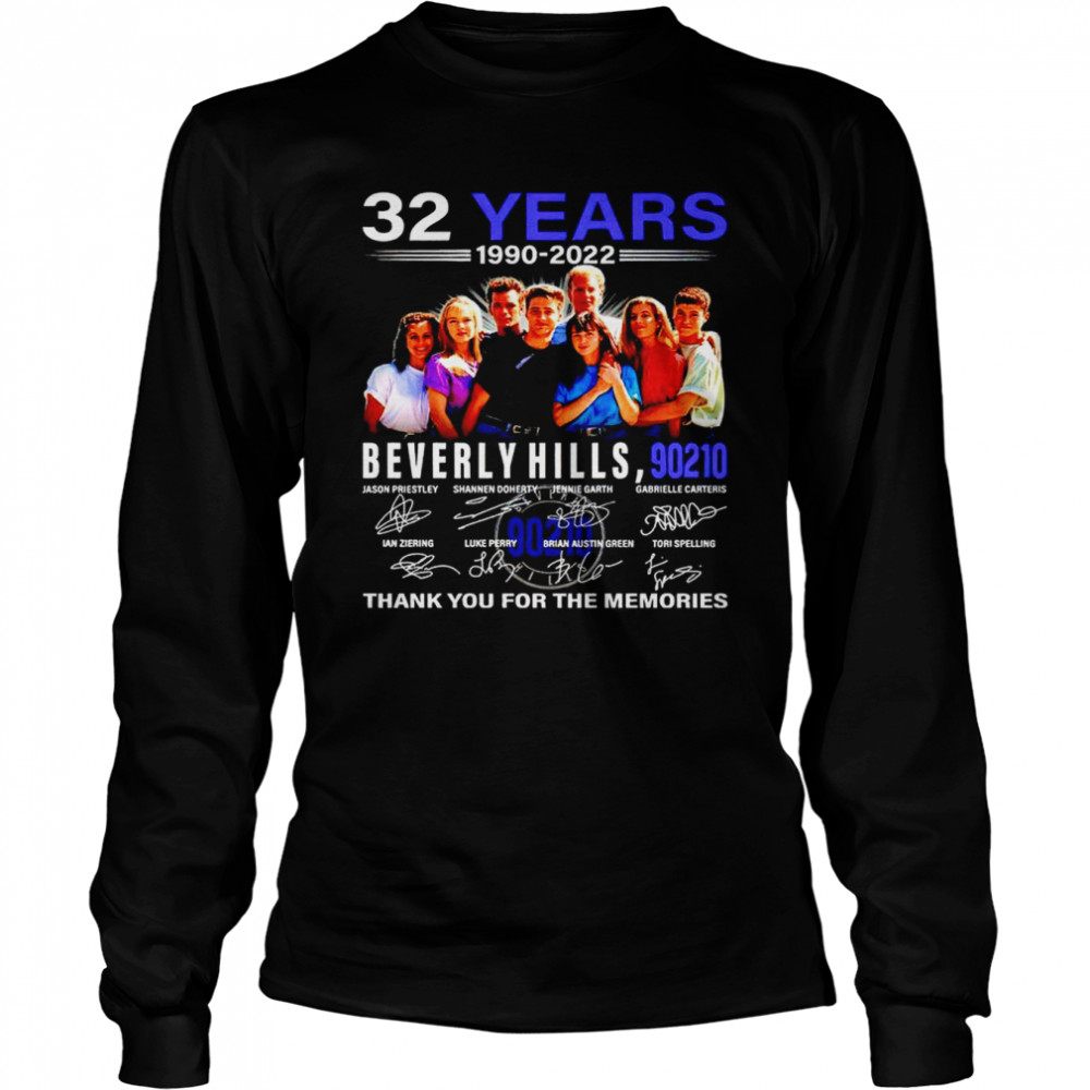 32 Years 1990 2022 Beverly Hills 90210 Signatures Thank You For The Memories Shirt 2 » Cool Gifts for You - Mfamilygift 32 Years 1990 2022 Beverly Hills 90210 Signatures Thank You For The Memories Shirt 2