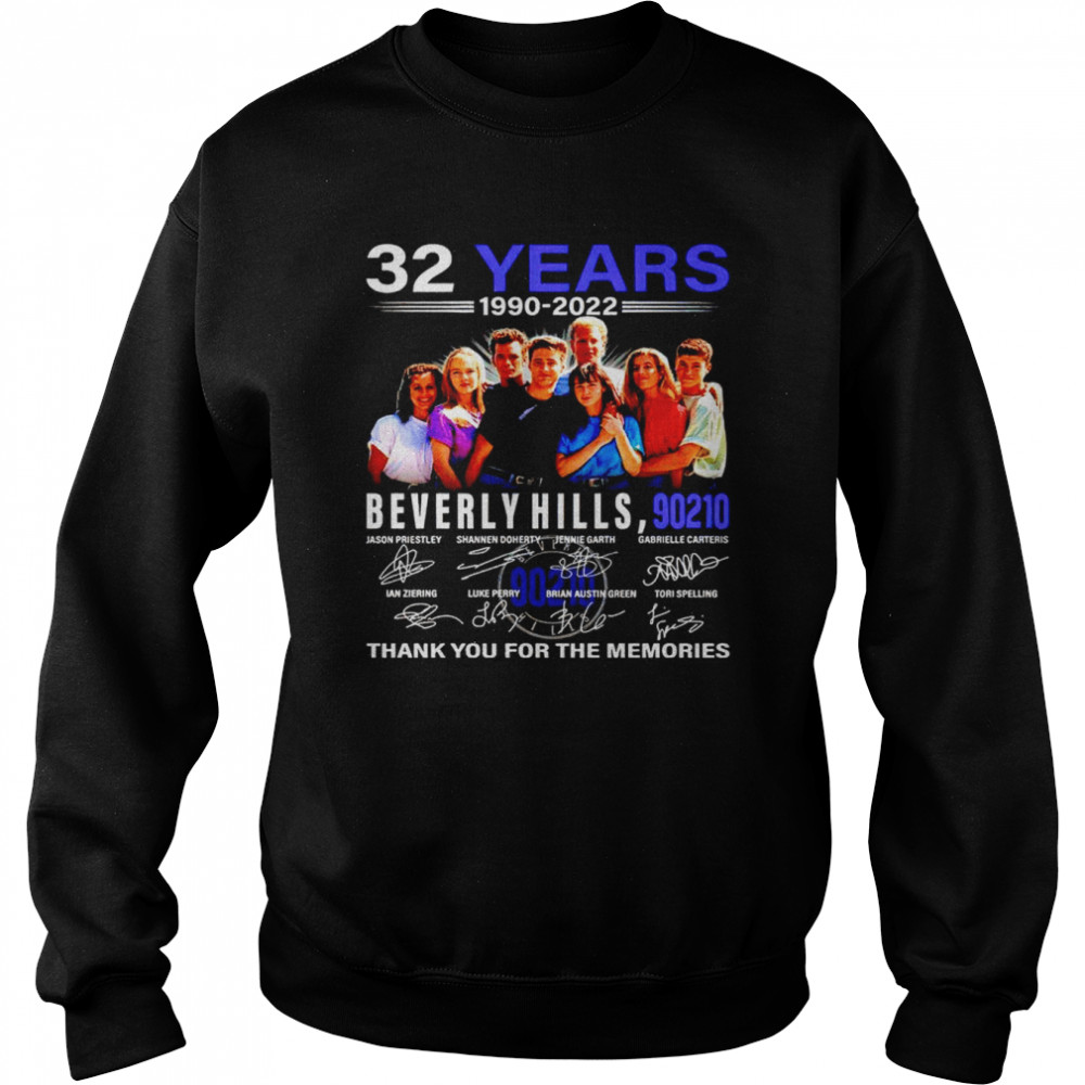32 Years 1990 2022 Beverly Hills 90210 Signatures Thank You For The Memories Shirt 3 » Cool Gifts for You - Mfamilygift 32 Years 1990 2022 Beverly Hills 90210 Signatures Thank You For The Memories Shirt 3