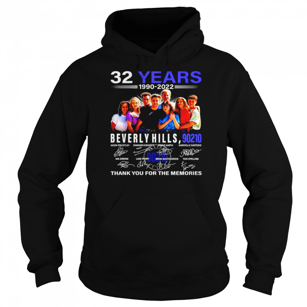 32 Years 1990 2022 Beverly Hills 90210 Signatures Thank You For The Memories Shirt 4 » Cool Gifts for You - Mfamilygift 32 Years 1990 2022 Beverly Hills 90210 Signatures Thank You For The Memories Shirt 4