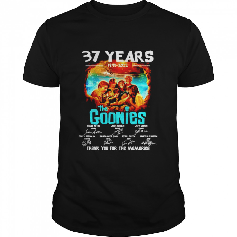 37 Years 1985 2021 The Goonies Thank You For The Memories Shirt