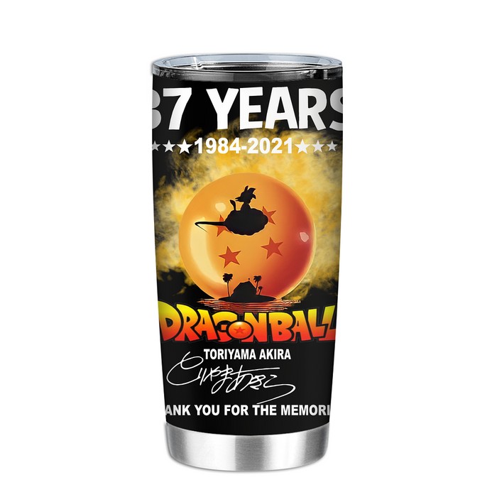 37 Years Dragon Ball 1984-2021 Toriyama Akira Signature Thanhk You For The Memories Tumbler