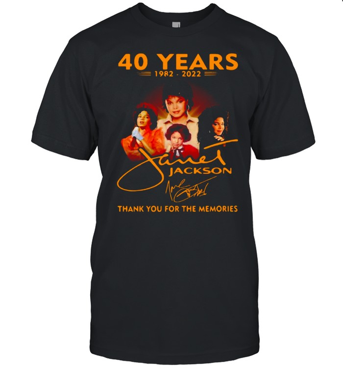 40 Years 1982 2022 Jackson Thank You For The Memories T-Shirt