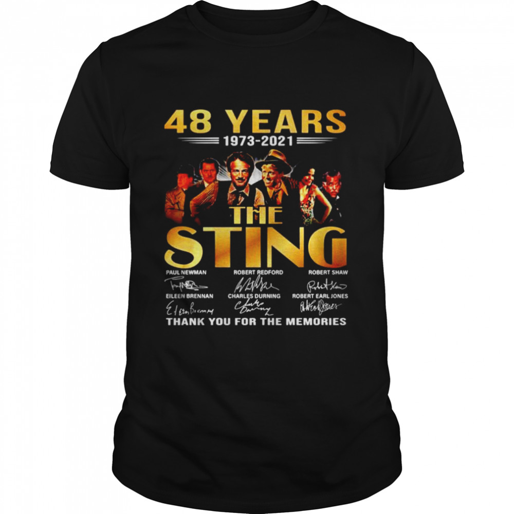 48 Years 1973 2021 The Sting Thank You For The Memories Shirt