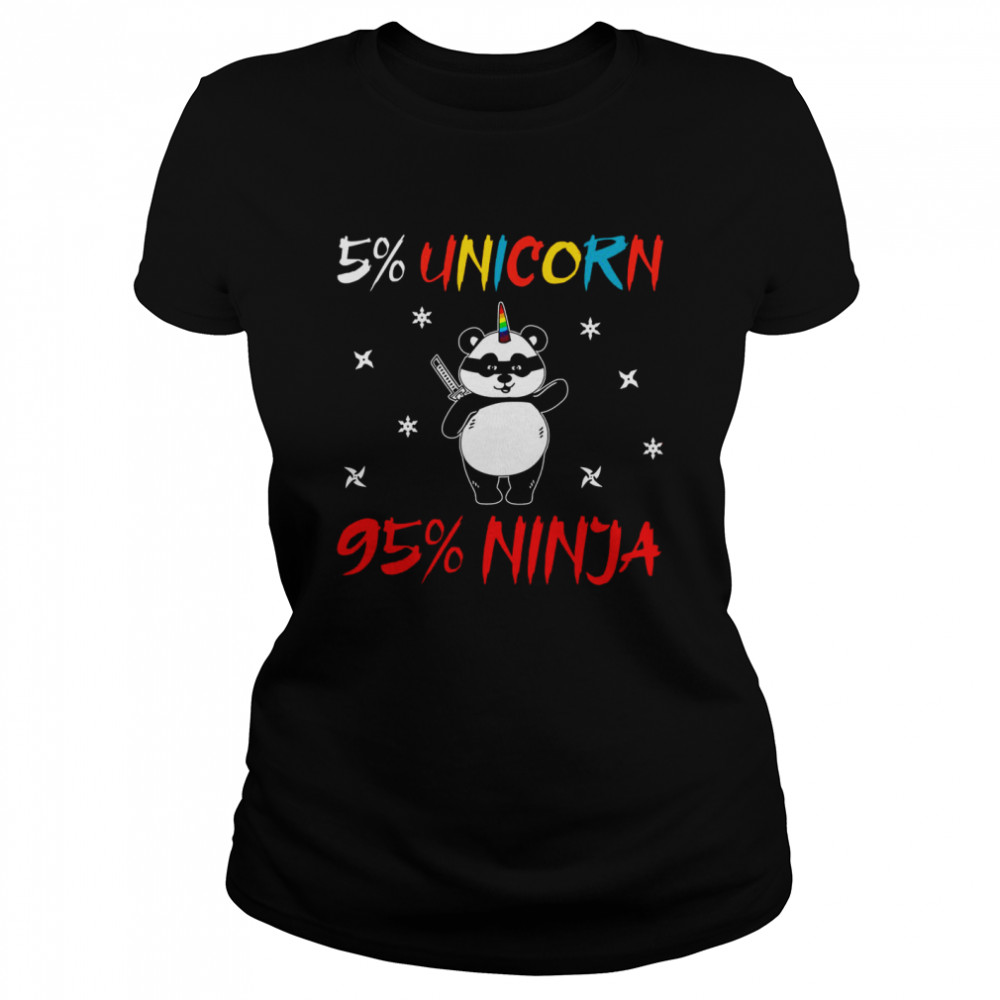 5% Unicorn 95% Ninja Shirt 1 » Cool Gifts for You - Mfamilygift 5% Unicorn 95% Ninja Shirt 1