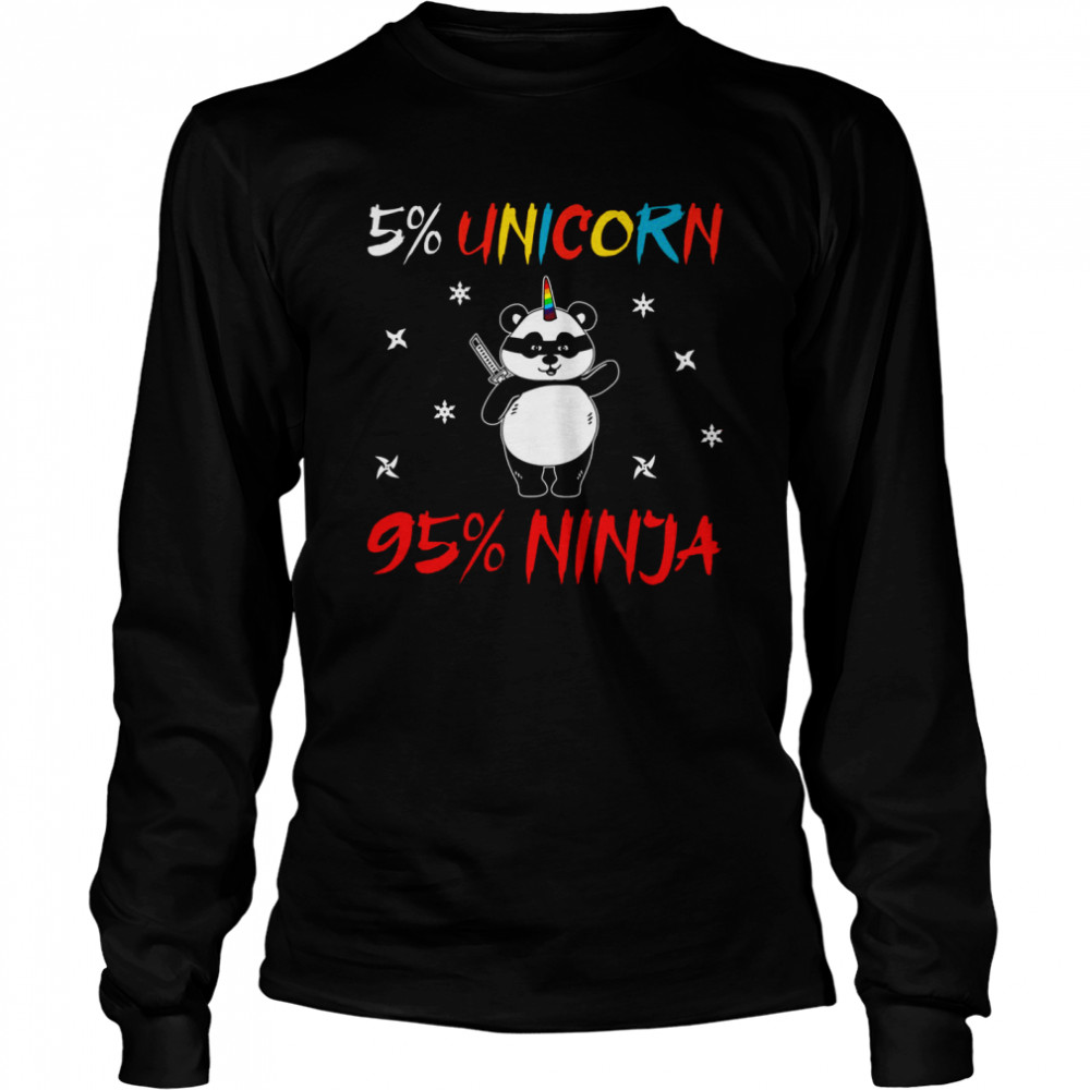 5% Unicorn 95% Ninja Shirt 2 » Cool Gifts for You - Mfamilygift 5% Unicorn 95% Ninja Shirt 2