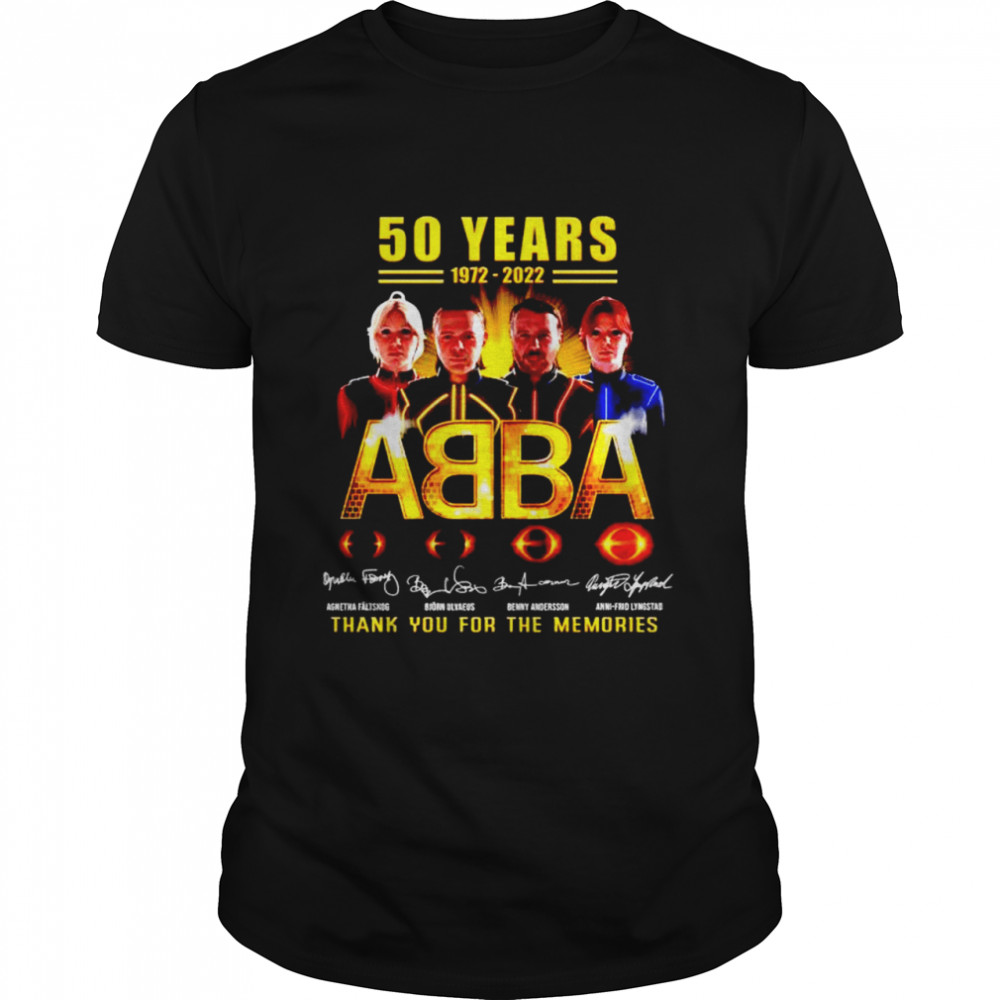 50 Years 1972 2022 Abba Thank You For The Memories Shirt 50 Years 1972 2022 Abba Thank You For The Memories Shirt
