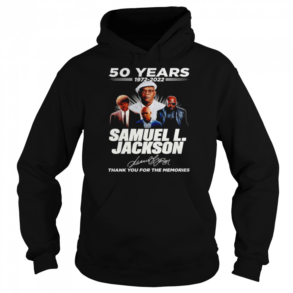 50 Years 1972 2022 Samuel L. Jackson Signature Thank You For The Memories Shirt 4 » Cool Gifts for You - Mfamilygift 50 Years 1972 2022 Samuel L. Jackson Signature Thank You For The Memories Shirt 4