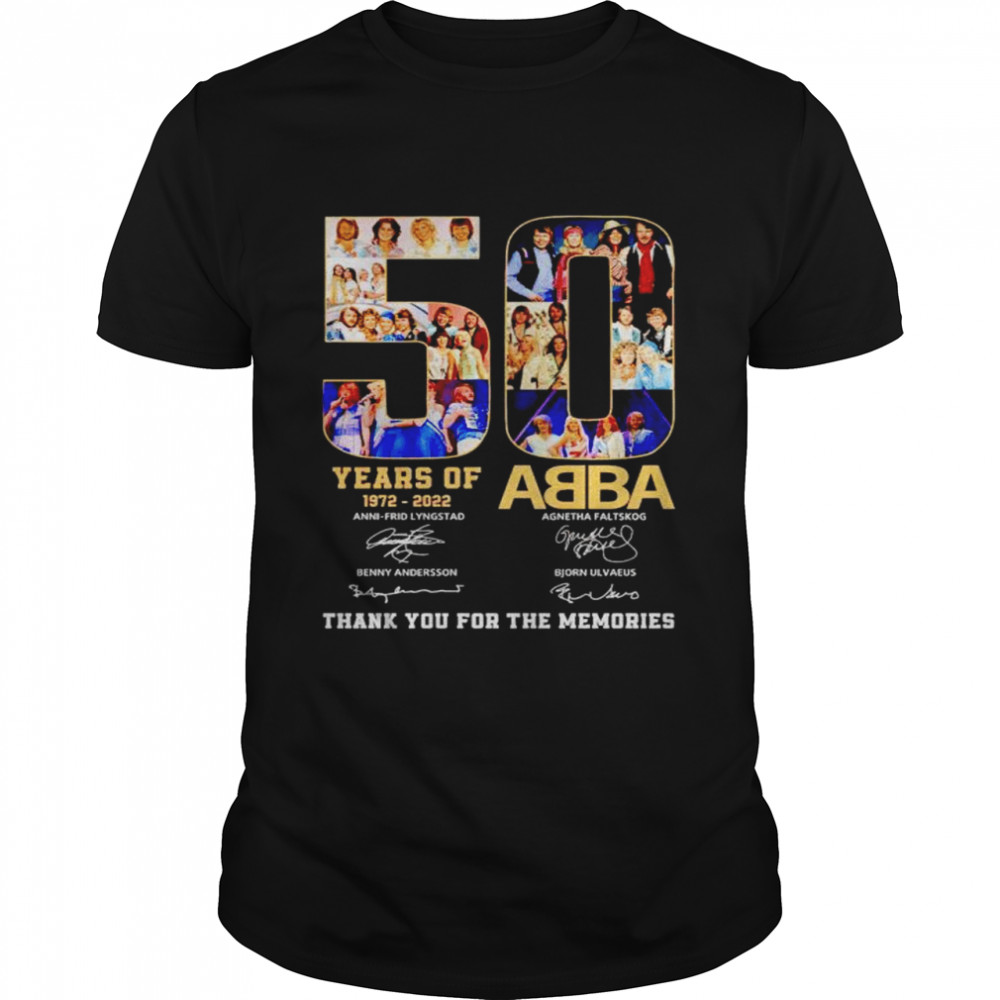 50 Years Of Abba 1972 2022 Thank You For The Memories Shirt 50 Years Of Abba 1972 2022 Thank You For The Memories Shirt