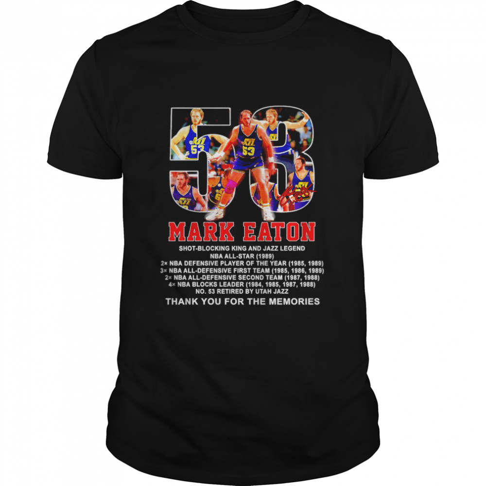 53 Mark Eaton Thank You For The Memories Signatures Shirt