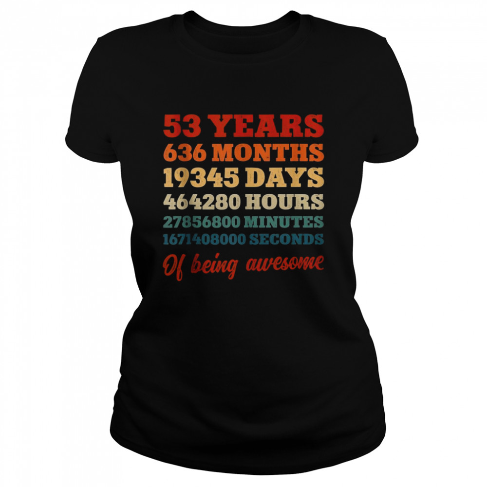 53 Years Of Being Awesome 53Th Birthday Decorations Party Shirt 1 » Cool Gifts for You - Mfamilygift 53 Years Of Being Awesome 53Th Birthday Decorations Party Shirt 1