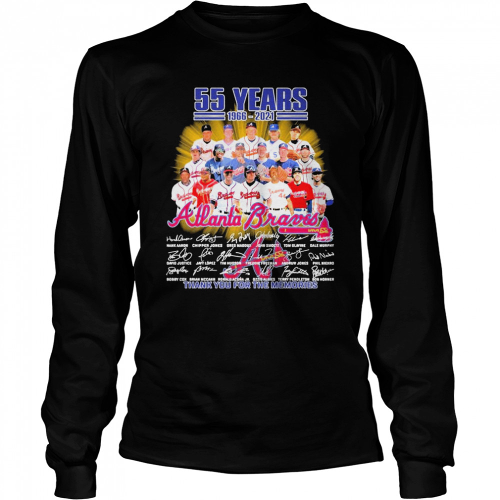 55 Years 1966 2021 Atlanta Braves Thank You For The Memories Signatures Shirt 2 » Cool Gifts for You - Mfamilygift 55 Years 1966 2021 Atlanta Braves Thank You For The Memories Signatures Shirt 2