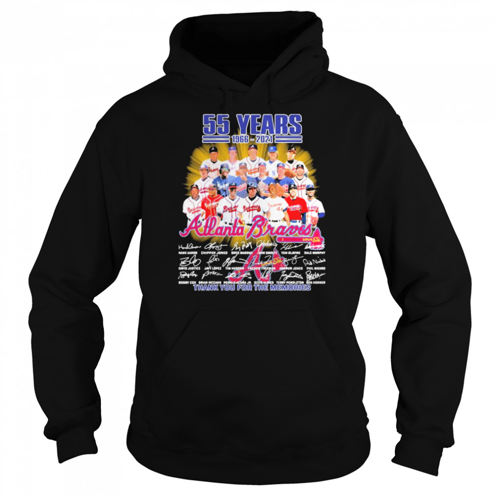 55 Years 1966 2021 Atlanta Braves Thank You For The Memories Signatures Shirt 4 » Cool Gifts for You - Mfamilygift 55 Years 1966 2021 Atlanta Braves Thank You For The Memories Signatures Shirt 4