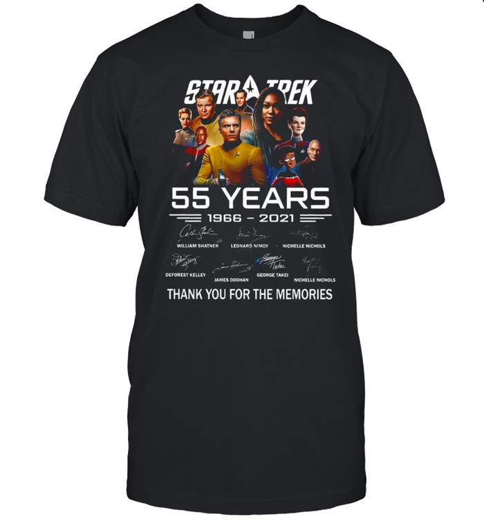 55 Years 1966-2021 Star Trek Signature Thank You For The Memories T-Shirt 55 Years 1966-2021 Star Trek Signature Thank You For The Memories T-Shirt