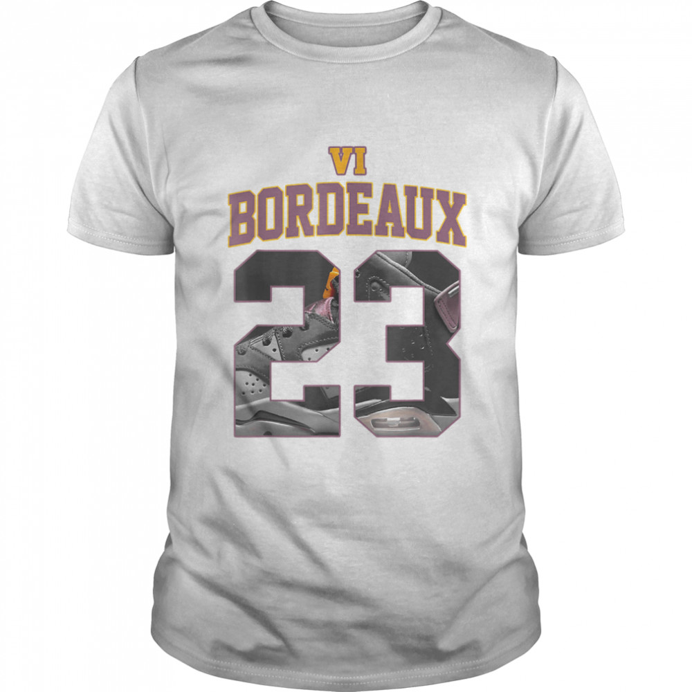 6 Bordeaux Sneaker Match Number 23 Sneaker Drip Halloween Shirt