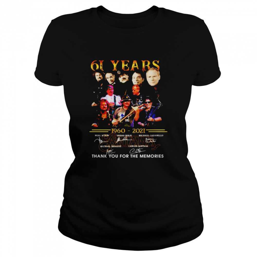 61 Years 1960 2021 Santana Thank You For The Memories Shirt 1 » Cool Gifts for You - Mfamilygift 61 Years 1960 2021 Santana Thank You For The Memories Shirt 1