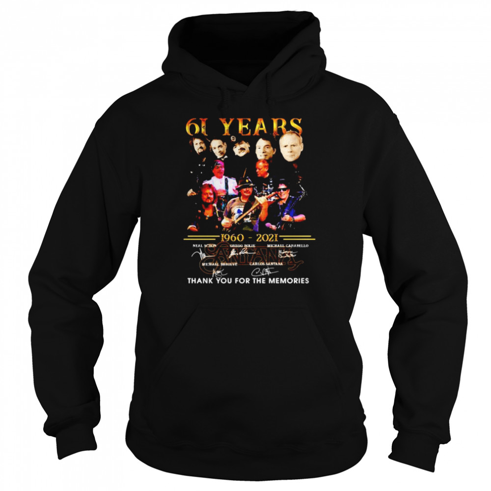 61 Years 1960 2021 Santana Thank You For The Memories Shirt 4 » Cool Gifts for You - Mfamilygift 61 Years 1960 2021 Santana Thank You For The Memories Shirt 4