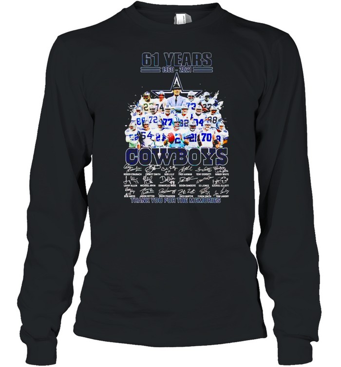 61 Years Cowboys 1960 2021 Thank You For The Memories Shirt 2 » Cool Gifts for You - Mfamilygift 61 Years Cowboys 1960 2021 Thank You For The Memories Shirt 2