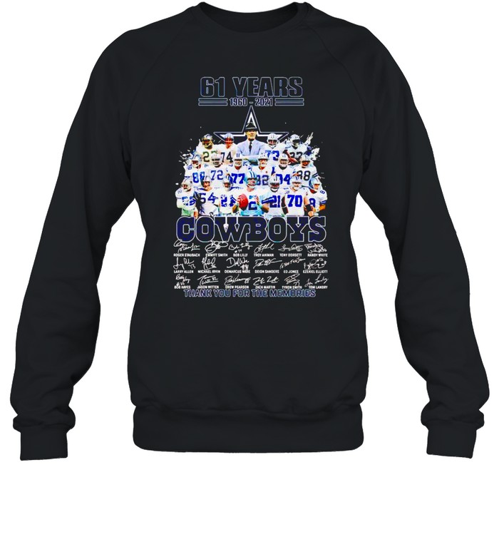 61 Years Cowboys 1960 2021 Thank You For The Memories Shirt 3 » Cool Gifts for You - Mfamilygift 61 Years Cowboys 1960 2021 Thank You For The Memories Shirt 3