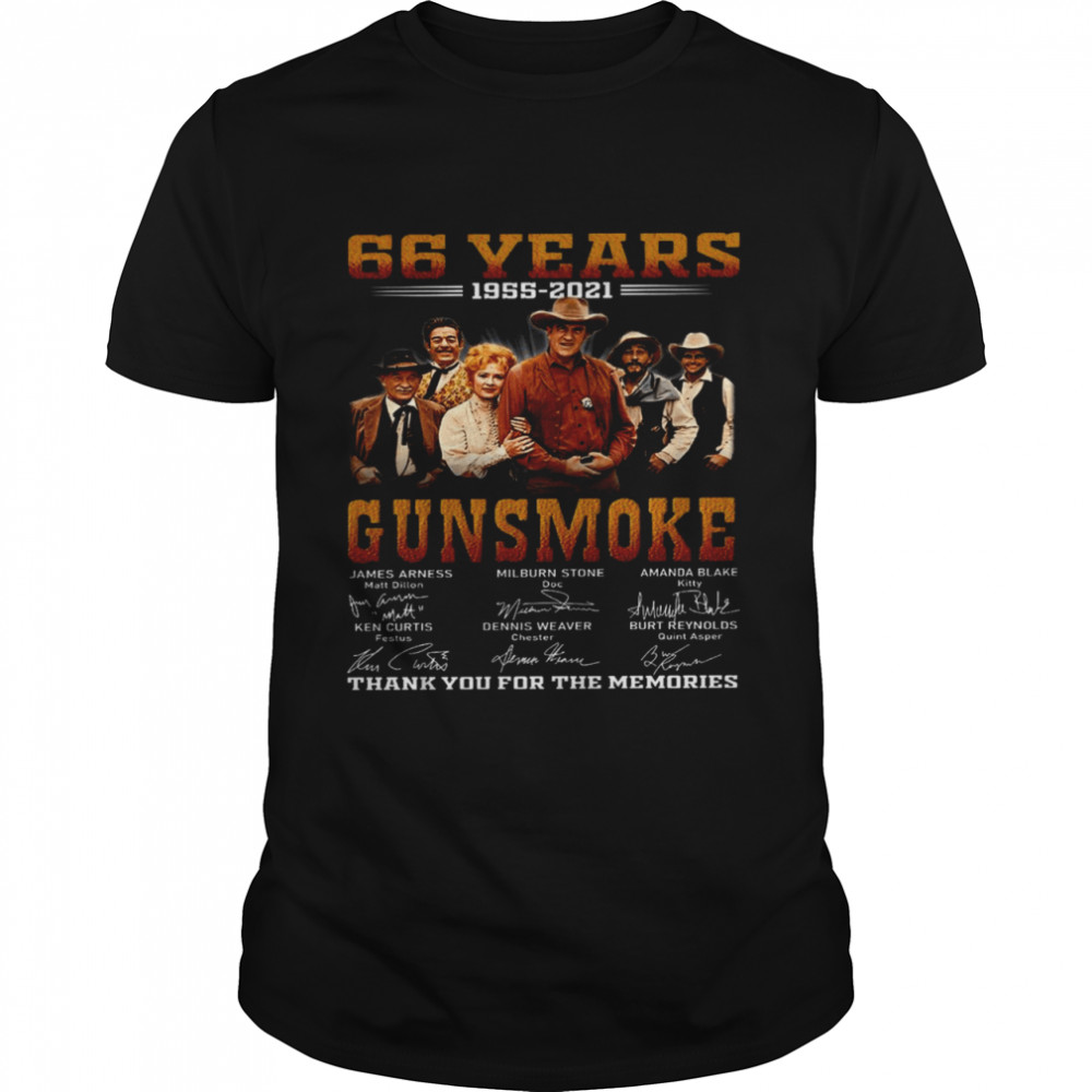 66 Years 1956 2021 Gunsmoke Thank You For The Memories Shirt