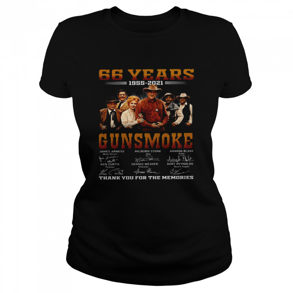 66 Years 1956 2021 Gunsmoke Thank You For The Memories Shirt 1 » Cool Gifts for You - Mfamilygift 66 Years 1956 2021 Gunsmoke Thank You For The Memories Shirt 1