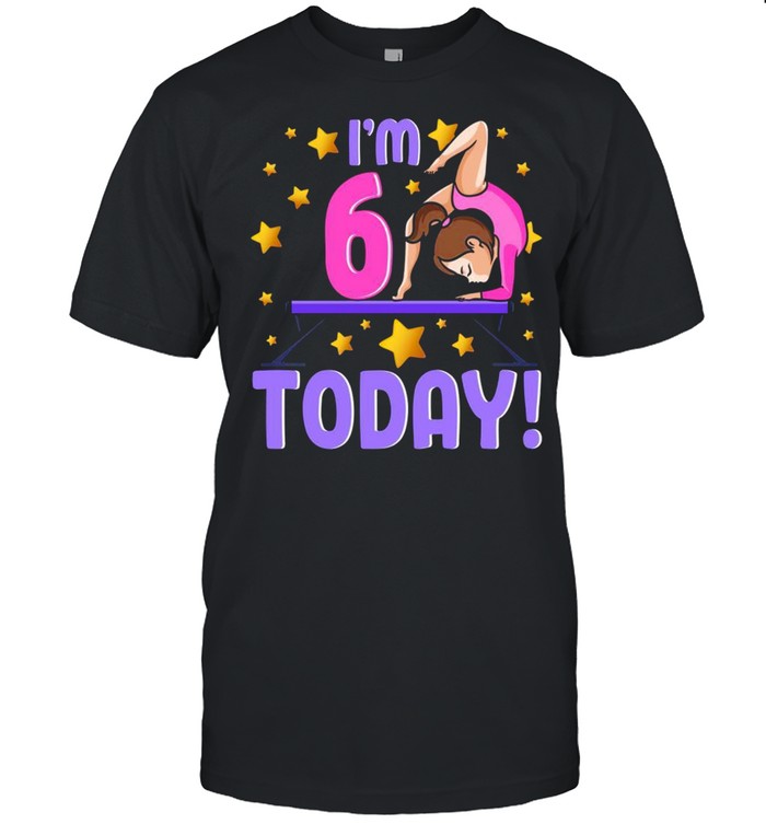 6Th Birthday Girl Gymnastics Party Gymnast Shirt