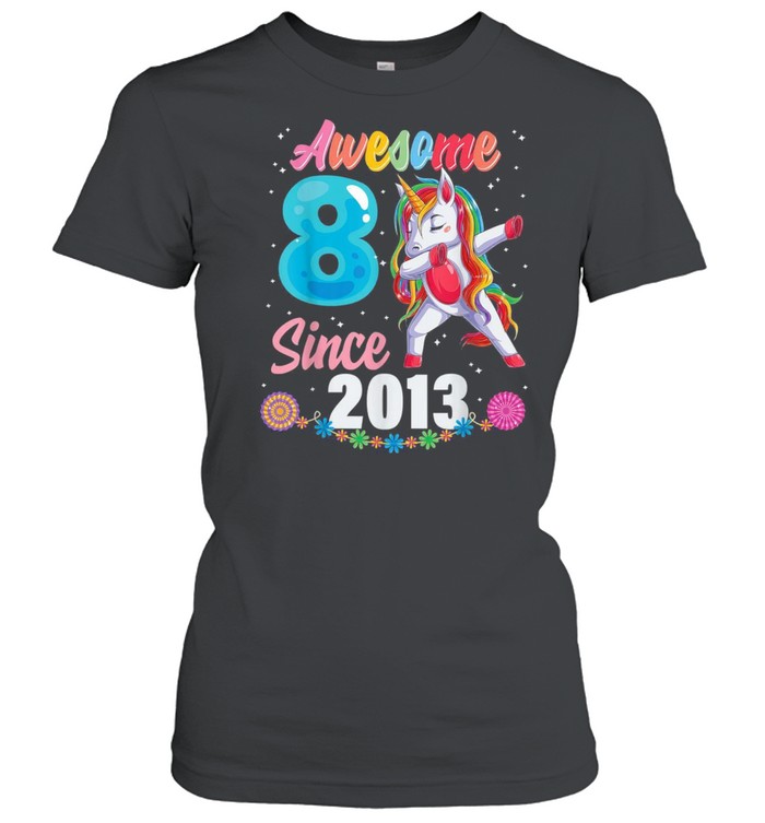 8 Year Old Girl Birthday Party 8Th Awesome Dabbing Unicorn Shirt 1 » Cool Gifts for You - Mfamilygift 8 Year Old Girl Birthday Party 8Th Awesome Dabbing Unicorn Shirt 1