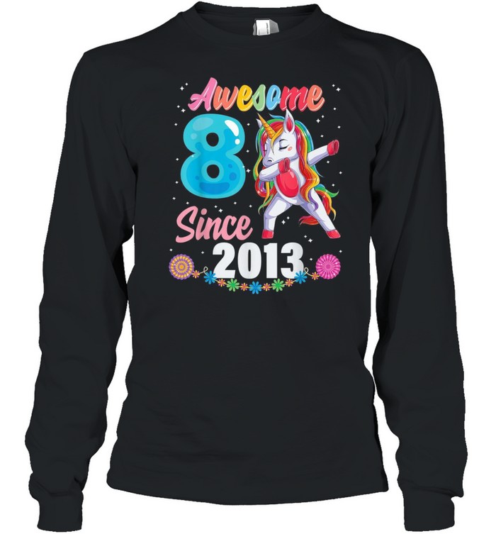 8 Year Old Girl Birthday Party 8Th Awesome Dabbing Unicorn Shirt 2 » Cool Gifts for You - Mfamilygift 8 Year Old Girl Birthday Party 8Th Awesome Dabbing Unicorn Shirt 2