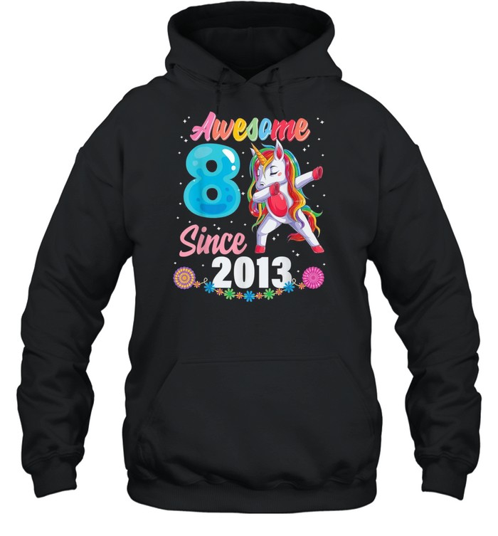 8 Year Old Girl Birthday Party 8Th Awesome Dabbing Unicorn Shirt 4 » Cool Gifts for You - Mfamilygift 8 Year Old Girl Birthday Party 8Th Awesome Dabbing Unicorn Shirt 4