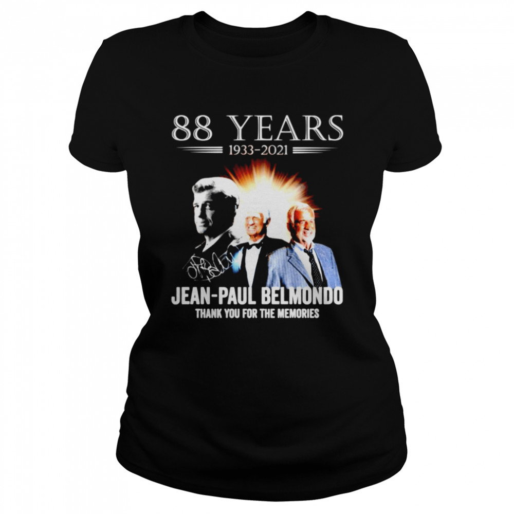 88 Years 1933-2021 Jean-Paul Belmondo Thank You For The Memories Shirt 1 » Cool Gifts for You - Mfamilygift 88 Years 1933-2021 Jean-Paul Belmondo Thank You For The Memories Shirt 1