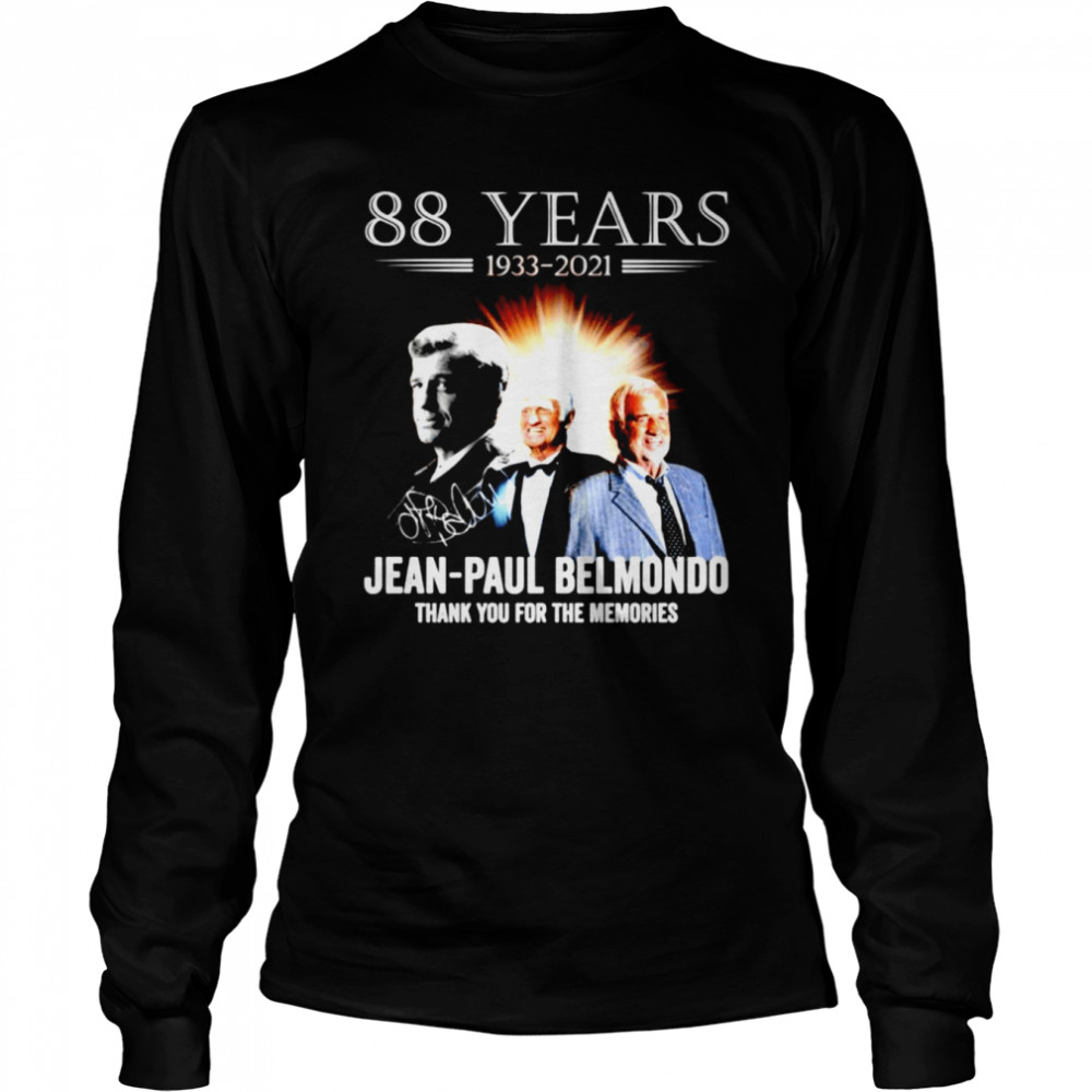 88 Years 1933-2021 Jean-Paul Belmondo Thank You For The Memories Shirt 2 » Cool Gifts for You - Mfamilygift 88 Years 1933-2021 Jean-Paul Belmondo Thank You For The Memories Shirt 2