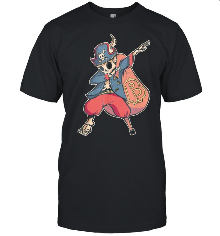 Bitcoin Skeleton Pirate Btc Crypto Halloween Costume 2021 Shirt