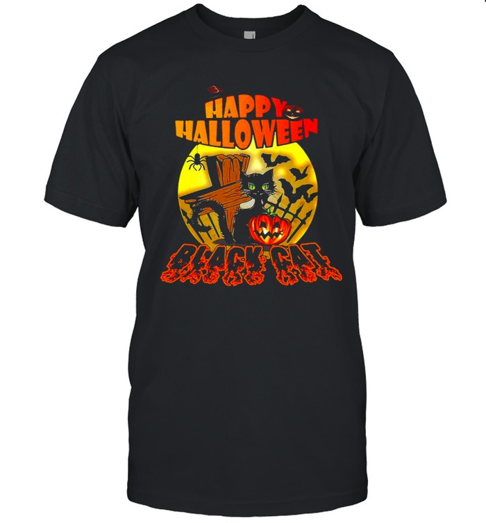 Black Cat Happy Halloween 2021 Shirt