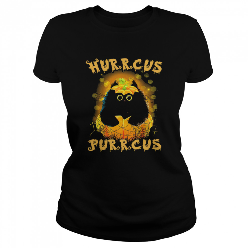 Black Cat Hurrcus Purrcus Halloween Shirt 1 » Cool Gifts for You - Mfamilygift Black Cat Hurrcus Purrcus Halloween Shirt 1