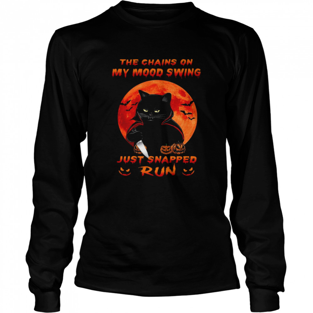 Black Cat The Chains On My Mood Swing Just Snapped Run Halloween Moon Shirt 2 » Cool Gifts for You - Mfamilygift Black Cat The Chains On My Mood Swing Just Snapped Run Halloween Moon Shirt 2