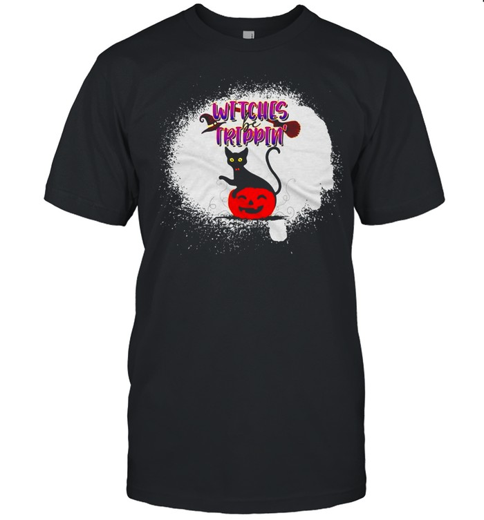Black Cat Witches Be Trippin’ Halloween T-Shirt