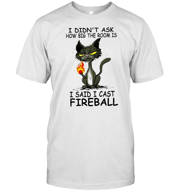 Black Didnt Ask How Big The Room Is I Said I Cast Fireball Shirt