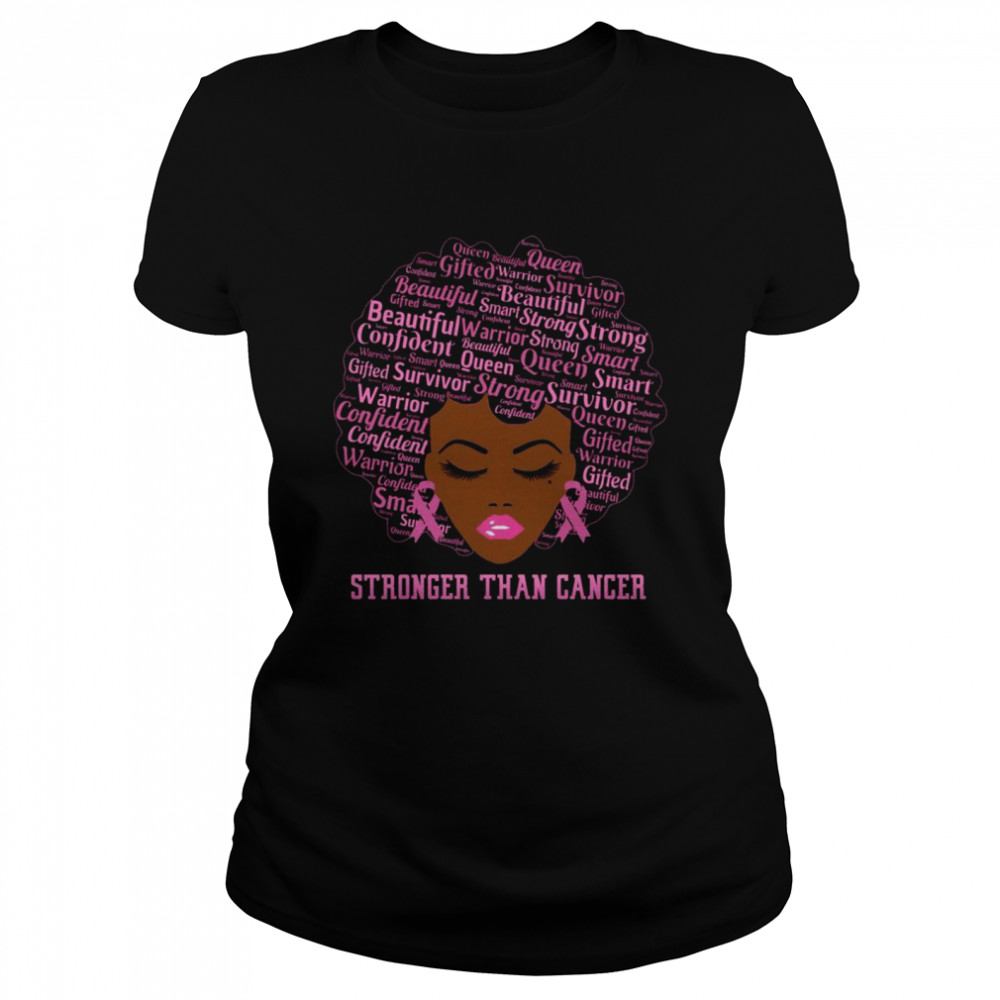 Black Queen Stronger Than Breast Cancer Pink Ribbon Shirt 1 » Cool Gifts for You - Mfamilygift Black Queen Stronger Than Breast Cancer Pink Ribbon Shirt 1