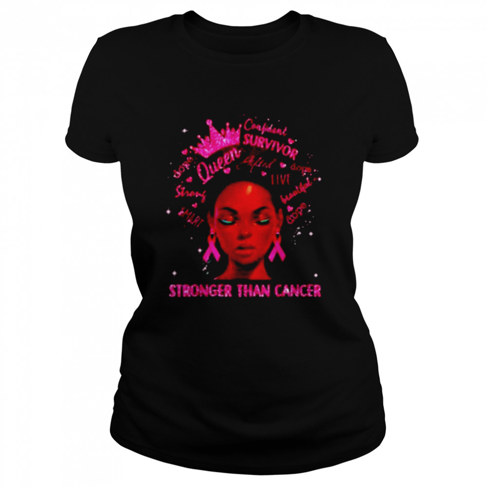 Black Women Queen Stronger Than Breast Cancer 2021 Shirt 1 » Cool Gifts for You - Mfamilygift Black Women Queen Stronger Than Breast Cancer 2021 Shirt 1
