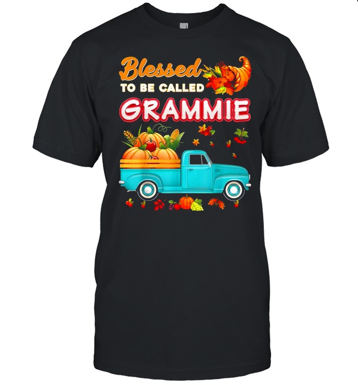 Blessed To Be Called Grammie Pumpkin Truck Fall Thanksgiving T-Shirt
