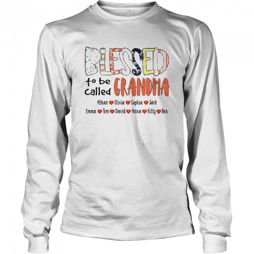 Blessed To Be Called Grandma Athan Olivia Sophia Jack T-Shirt 2 » Cool Gifts for You - Mfamilygift Blessed To Be Called Grandma Athan Olivia Sophia Jack T-Shirt 2
